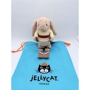 Jellycat Bashful Bunny Gold Medal Ski Outfit 2026 NWT With Dust Bag